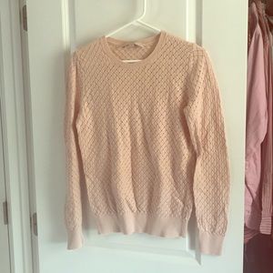 Loft pink eyelet sweater
